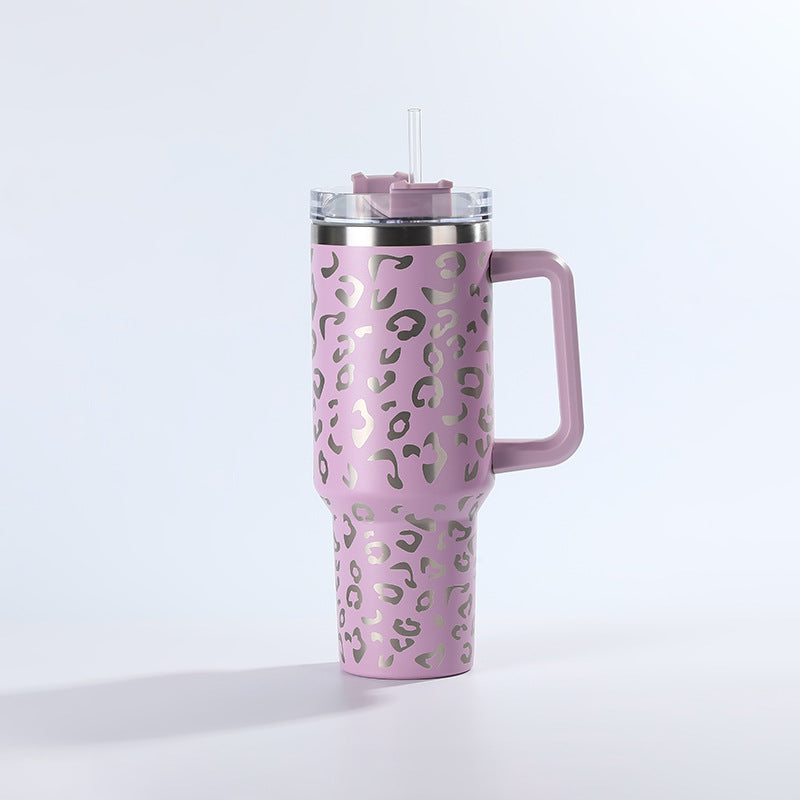 Wholesale Tumbler Leopard Print 40oz Stainless Steel Ice Bullies Cup